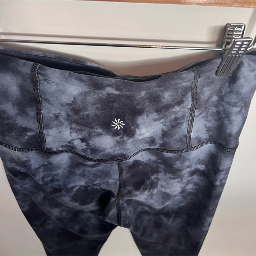 Athleta Black Elation Printed Tie Dye Ombre 7/8 Tight XS - Picture 4 of 6